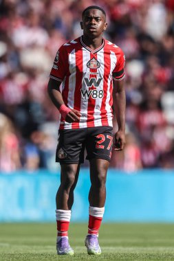 Sunderland 'dan Noah Sadiki Premier League maçı sırasında Sunderland - West Ham United Stadyumu, Sunderland, İngiltere, 16 Ağustos 2025