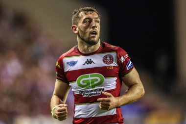 Wigan Warriors 'dan Jake Wardle Betfred Süper Lig karşılaşmasında 22. Wigan Warriors, Hull KR' a karşı Brick Community Stadyumu, Wigan, İngiltere, 15 Ağustos 2025