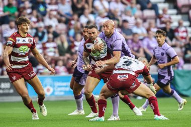 Hull KR 'dan Dean Hadley, 15 Ağustos 2025' te İngiltere 'nin Wigan kentindeki Brick Community Stadyumu' nda oynanan 22.