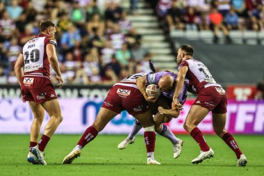 Hull KR 'dan Dean Hadley, 15 Ağustos 2025' te İngiltere 'nin Wigan kentindeki Brick Community Stadyumu' nda oynanan 22.