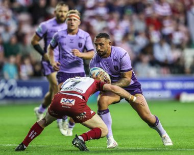 Hull KR 'dan Elliot Minchella, 15 Ağustos 2025' te İngiltere 'nin Wigan kentinde oynanan The Brick Community Stadyumu' nda 22.