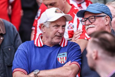 Sunderland taraftarları Premier League maçında Sunderland, West Ham United 'a karşı Stadyum Of Light, Sunderland, İngiltere, 16 Ağustos 2025