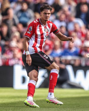 Sunderland 'dan Jensen Seelt Premier League maçı sırasında Sunderland - West Ham United Stadyumu, Sunderland, İngiltere, 16 Ağustos 2025