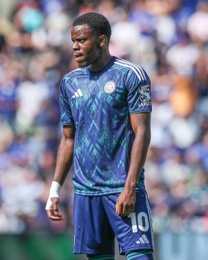 Leicester City 'den Stephy Mavididi Gökyüzü İddia Şampiyonası' nda Preston North End Leicester City 'ye karşı Deepdale, Preston, İngiltere, 16 Ağustos 2025