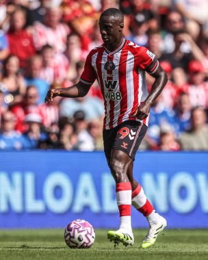 Sunderland 'dan Habib Diarra Premier Lig maçı sırasında Sunderland - West Ham United Stadyumu, Sunderland, İngiltere, 16 Ağustos 2025