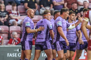 Hull KR 'dan Dean Hadley, 15 Ağustos 2025' te İngiltere 'nin Wigan kentindeki Brick Community Stadyumu' nda oynanan 22.