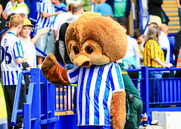 Sheffield Wednesday maskotu 16 Ağustos 2025 'te İngiltere' nin Sheffield kentinde Çarşamba günü Stoke City 'e karşı oynanan Sky Bet Şampiyonası maçında.