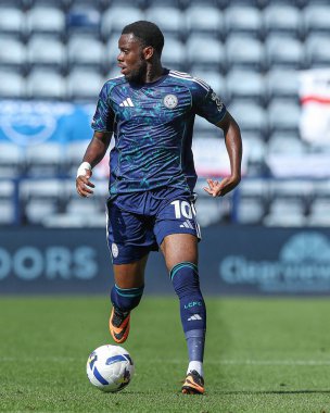 Leicester City 'den Stephy Mavididi Gökyüzü İddia Şampiyonası' nda Preston North End Leicester City 'ye karşı Deepdale, Preston, İngiltere, 16 Ağustos 2025