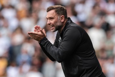 Derby County 'nin John Eustace teknik direktörü Coventry City' ye karşı Pride Park Stadyumu, Derby, İngiltere, 16 Ağustos 2025