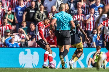 Sunderland 'dan Wilson Isidor, 16 Ağustos 2025' te Sunderland-West Ham United Stadyumu 'nda oynanan Premier League maçında 3-0' lık galibiyet golünü kutluyor.