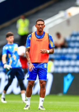 Sheffield 'li Liam Palmer, 16 Ağustos 2025' te Sheffield, İngiltere 'deki Stoke City maçında Sheffield Çarşamba günkü maç öncesi ısınma maçında...