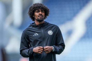 Leicester City 'den Hamza Choudhury, 16 Ağustos 2025' te İngiltere 'nin Deepdale kentindeki Preston North End - Leicester City maçında stadyuma geldi.