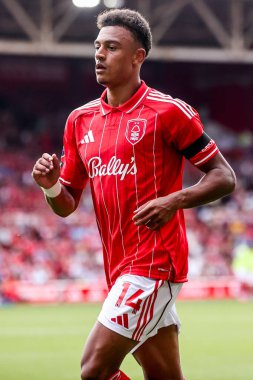 Nottingham Ormanı 'ndan Dan Ndoye 17 Ağustos 2025' te Nottingham Forest 'a karşı Brentford City Ground, Nottingham, İngiltere' de oynanan Premier League maçı sırasında hareket halindeydi.