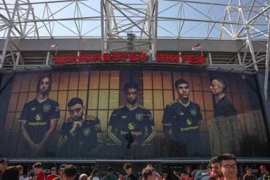 Old Trafford 'un Premier League maçı sırasında Manchester United' a karşı Arsenal maçına genel bir bakış, Old Trafford, Manchester, İngiltere, 17 Ağustos 2025