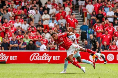 Nottingham Ormanı 'ndan Dan Ndoye Premier Lig maçında Nottingham Forest, Brentford' a karşı 17 Ağustos 2025 'te City Ground, Nottingham, İngiltere' de 2-0 berabere kaldı.