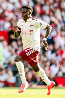 Arsenal takımından Bukayo Saka, Manchester United 'ın 17 Ağustos 2025 tarihinde Old Trafford, Manchester' da oynadığı Premier League maçında