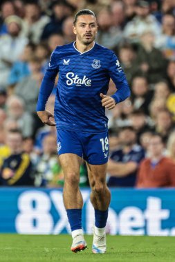 Everton 'dan Jack Grealish Premier League maçı sırasında Leeds United Everton' a karşı Elland Road, Leeds, İngiltere, 18 Ağustos 2025