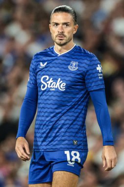 Everton 'dan Jack Grealish Premier League maçı sırasında Leeds United Everton' a karşı Elland Road, Leeds, İngiltere, 18 Ağustos 2025