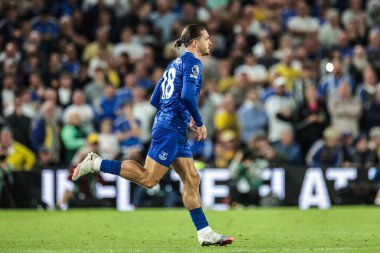 Everton 'dan Jack Grealish, 18 Ağustos 2025' te İngiltere, Leeds 'de oynanan Premier League maçı Leeds United Everton maçında Everton' ın yerine oyuna getirildi.