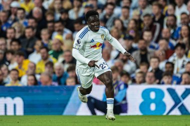 Leeds United 'dan Wilfried Gnonto Premier League maçı sırasında Leeds United Everton' a karşı Elland Road, Leeds, İngiltere, 18 Ağustos 2025