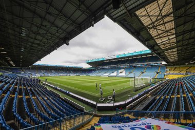 Elland Rand 'in Premier Lig maçı sırasında Leeds United' a karşı Everton 'ın 18 Ağustos 2025' teki Elland Road, Leeds, İngiltere maçındaki genel görüşü.