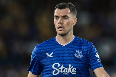 Everton 'dan Michael Keane Premier League maçı sırasında Leeds United Everton' a karşı Elland Road, Leeds, İngiltere, 18 Ağustos 2025