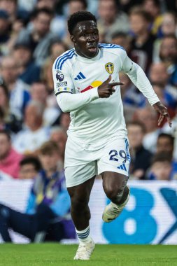 Leeds United 'dan Wilfried Gnonto Premier League maçı sırasında Leeds United Everton' a karşı Elland Road, Leeds, İngiltere, 18 Ağustos 2025