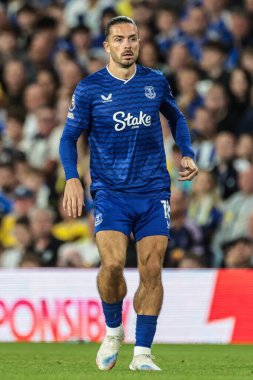 Everton 'dan Jack Grealish Premier League maçı sırasında Leeds United Everton' a karşı Elland Road, Leeds, İngiltere, 18 Ağustos 2025