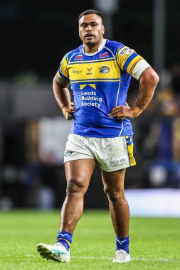 Leeds Gergedan takımından Sam Lisone, Betfred Süper Ligi 23. turunda Leeds Rhinos, Hull KR 'a karşı Headingley Stadyumu, Leeds, İngiltere, 21 Ağustos 2025