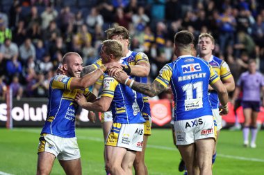Leeds Rhinos takımından Lachie Miller, 21 Ağustos 2025 tarihinde Leeds, İngiltere 'deki Headingley Stadyumu' nda oynanan Betfred Süper Lig 23.