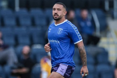 Hull KR 'dan Elliot Minchella Betfred Süper Lig karşılaşmasında ısınma turunda 23. Leeds Gergedan Hull KR' a karşı Headingley Stadyumu, Leeds, İngiltere, 21 Ağustos 2025