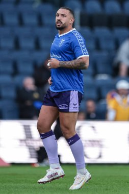 Hull KR 'dan Elliot Minchella Betfred Süper Lig karşılaşmasında ısınma turunda 23. Leeds Gergedan Hull KR' a karşı Headingley Stadyumu, Leeds, İngiltere, 21 Ağustos 2025