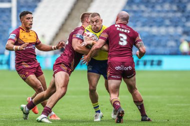 Warrington Wolves takımından Matt Dufty, 24 Ağustos 2025 'te Accu Stadyumu, Huddersfield, Birleşik Krallık' ta oynanan Betfred Süper Lig 23.