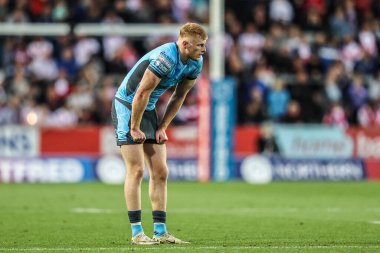 Hull FC 'den Harvey Barron, Betfred Süper Lig 23. raundunda St Helens vs Hull FC maçı sırasında St Helens Stadyumu, St Helens, Birleşik Krallık, 22 Ağustos 2025