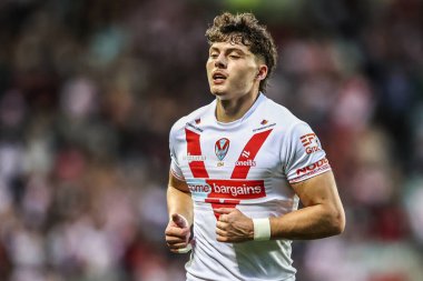 St. Helens 'den Owen Dagnall, Betfred Süper Lig 23. Maç sırasında St Helens vs Hull FC ile Birleşik Krallık, St Helens Stadyumu, 22 Ağustos 2025