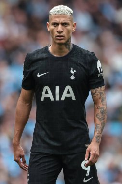 Tottenham Hotspur 'dan Richarlison Premier Lig maçı sırasında Manchester City ile Tottenham Hotspur arasında Etihad Stadyumu, Manchester, İngiltere, 23 Ağustos 2025