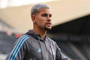 Newcastle Untied takımından Bruno Guimaraes, Premier League maçı sırasında St.James 's Park, Newcastle, 25 Ağustos 2025' te Liverpool 'a geldi.
