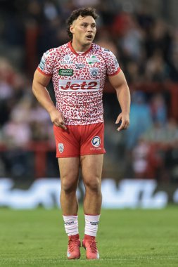 Leigh Leoparları 'ndan Lachlan Lam, Betfred Süper Lig 23. Raundunda Leigh Leopards, Salford Red Devils' e karşı Leigh Spor Köyü, Leigh, İngiltere, 22 Ağustos 2025