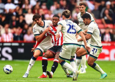 Sheffield United takımından Tyrese Campbell, 23 Ağustos 2025 'te Bramall Lane, Sheffield, İngiltere' de oynanan Sheffield United-Millwall maçında sahaya çıktı.