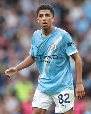Manchester City - Tottenham Hotspur Premier League karşılaşmasında Rico Lewis Etihad Stadyumu, Manchester, İngiltere, 23 Ağustos 2025