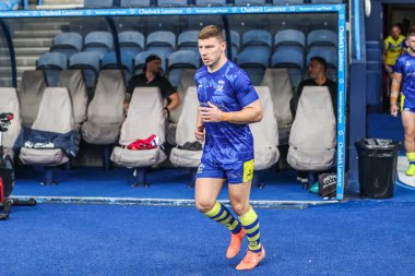 Warrington Wolves takımından George Williams, Betfred Süper Lig 23. Raundda oynanan Huddersfield Giants - Warrington Wolves maçında ısınma turunda 24 Ağustos 2025 'te Accu Stadyumu, Huddersfield, Birleşik Krallık' ta karşı karşıya geldi.