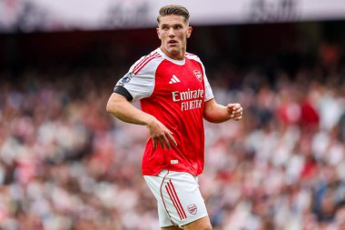 Arsenal 'den Viktor Gyokeres, 23 Ağustos 2025' te Birleşik Krallık, Londra 'daki Emirates Stadyumu' nda oynanan Premier League maçında Leeds United 'a karşı oynuyor.