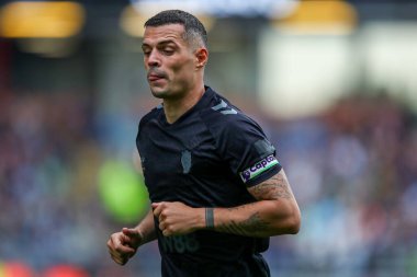 Premier Lig karşılaşmasında Sunderland 'dan GranitXhaka Burnley' e karşı Turf Moor, Burnley, İngiltere, 23 Ağustos 2025