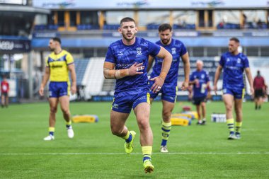 Warrington Wolves takımından Danny Walker, Betfred Süper Lig 23. Raundda oynanan Huddersfield Giants - Warrington Wolves maçında ısınma turunda 24 Ağustos 2025 'te Accu Stadyumu, Huddersfield, Birleşik Krallık' ta karşı karşıya geldi.
