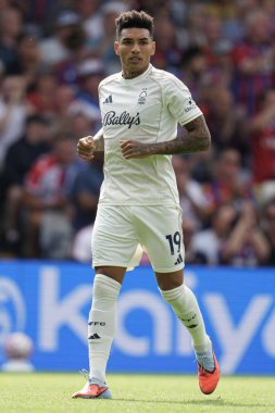 Nottingham Ormanı 'ndan Igor İsa Premier Lig maçı sırasında Kristal Saray, Nottingham Ormanı' na karşı Selhurst Park, Londra, Birleşik Krallık, 24 Ağustos 2025