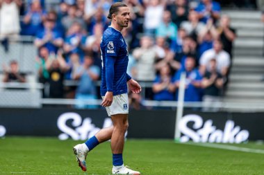 Everton 'dan Jack Grealish Premier Lig maçında sahadan ayrıldı. Everton, Brighton ve Hove Albion' a karşı Hill Dickinson Stadyumu, Liverpool, 24 Ağustos 2025