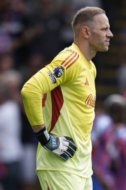 Nottingham Ormanı 'ndan Matz Sels Premier League maçı sırasında Kristal Saray, Nottingham Ormanı' na karşı Selhurst Park, Londra, Birleşik Krallık, 24 Ağustos 2025