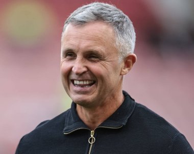 Paul Rowley, Salford Red Devils 'in koçu Betfred Süper Lig 23. Raundda Leigh Leopards ile Salford Red Devils arasında oynanan Leigh Spor Köyü, Leigh, İngiltere, 22 Ağustos 2025