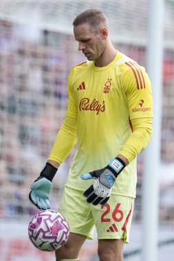 Nottingham Ormanı 'ndan Matz Sels Premier League maçı sırasında Kristal Saray, Nottingham Ormanı' na karşı Selhurst Park, Londra, Birleşik Krallık, 24 Ağustos 2025