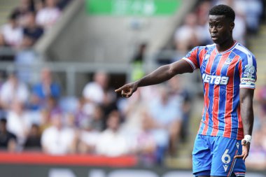 Kristal Saray 'dan Marc Guhi Premier Lig maçı sırasında Nottingham Ormanı' na karşı Kristal Saray, Selhurst Park, Londra, 24 Ağustos 2025